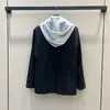 Kadınlar Uzun Kollu Sonbahar Blazer Kadınlar için Kapşonlu Nedensel Ofis Ceketleri Gevşek Üst giysi Ceketleri