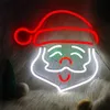 Strängar USB Neon Santa Claus Light String Sign Lamp Festival Party Night Lights Christmas Year Decoration287G