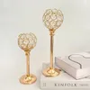 Mini Crystal Candle Holders Eleganckie przyjęcie przy przyjęciu przyjęcia przyrody