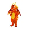 Discount Factory Orange Dinosaur Mascot Costume Fancy Dishy Birthday Fête de Noël Suit de Noël Carnaval