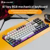 Tangentbord Skylion K87 Wired Mechanical Keyboard 20 Sorts Colorful Lighting Gaming and Office for Microsoft Windows Apple iOS System 230927