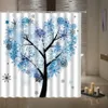 Rideaux de douche arbre d'amour 3d à la mode, plantes colorées, rideau de salle de bain, feuilles de fleurs, paysage, bain étanche avec crochets 309G