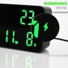 Bureautafelklokken Oplaadbare digitale LED-wekker Woondecoratie Wandkalenderklok met temperatuurthermometer Geluidsbediening Achtergrondverlichting 230921