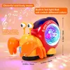 Decoratieve objecten Beeldjes Creatief kruipende krab Babyspeelgoed met muziek en LED-licht Interactief ontwikkelingsspeelgoed voor peuters Wandelbuiktijdspeelgoed voor baby's 230926