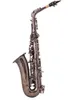 Saxofone alto eb latão lacado preto níquel 802 tipo chave instrumento de sopro com estojo de transporte acolchoado luvas pano de limpeza