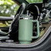 Mugs Stainless Steel 40OZ Tumbler With Handle And Straw 40oz Car Cups Portable Travel Water Vacuum Cup Thermo Coffee Mug 230927