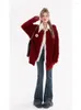 Женские свитера Korejepo Шикарный модный свитер Милый крутой красный вязаный кардиган с кисточками 2023 Свободная универсальная красивая верхняя одежда