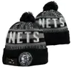 Nets Vailies Brooklyn Północnoamerykańska drużyna koszykówki Patch Patch Zimowe wełny sportowe czapki czapki A0