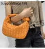 BottegassVenetas Bags Jodie New Ins Super Fire Net Red 2023 Summer Portable Leather Woven Oxhorn Bag Mini Fashion Trend Womens Have Logo