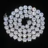 Chokers Iced out bling hiphop women jewelry 16" 18" round shaped 5A cubic zirconia cz cluster chain bridal wedding gift necklace 230927