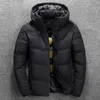 Donsparka's voor heren Winterdonsjack met capuchon Winter Warme herenjas Casual herfst Opstaande kraag Puffer Dikke hoed Witte eendparka Mannelijke YQ230927