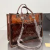 Luxo portátil designer bolsa de ombro feminino transparente de alta qualidade pequeno saco de transporte colorido couro pequeno quadrado saco de compras ao ar livre
