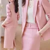 Zweiteiliges Kleid Herbst Formale Blazer Rock Sets Outfits Koreanische Weibliche Business Damen Büro Damen Arbeitsjacke Anzug 2-teiliges Set Winter 230927