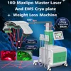 10D Maxlipo Master Laser Fat Dissolvent Machine com 4 Placas Cryo EMS Crioterapia emagrece