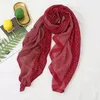 Fashion Printed Dot Chiffon Hijab Scarf Women Pareo Lady Bandanas Beach Towels Summer Muslim Veil Wrap Female Foulard