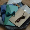 50pcs set Vintage Ribbon Kraft Blank Paper Envelopes Wedding Invitation Envelope Gift Envelope 12 Colors Drop Gift Wrap238q