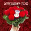 Романтическая коробка для обручальных колец с розами, серьги, кулон, ожерелье, витрина для ювелирных изделий, подарочный органайзер, упаковка для хранения