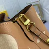 Kvinnor Tygväska äkta läder axelväska rossbody väska hinkväska toppkvalitet lyxig designer crossbody väska hög kapacitet