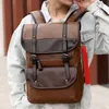 Zaino Zaini in pelle vintage per borse da scuola da uomo PU da viaggio per il tempo libero Borsa casual retrò Zaini per adolescenti Studenti