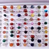 Bagues de cluster 20pcs irrégulière galet pierre naturelle pour femmes et hommes accessoires de mariage mélange mode bijoux cadeau