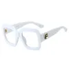 F Letter Decoratie Vierkante Zonnebril Vrouw Designer Zonnebril Shades UV400 Oculos gafas de Eyewear