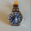 2022 Toppkvalitet Luxury Wristwatch Big Pilot Midnight Blue Black Dial Automatic Men's Watch 46mm Mens Watch Watches 229T