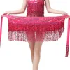 Scenkläder sexig stam magdanskläder Gypsy Costume Accessories Fringe Wrap Egypt Bälten Hip Scarf Oriental Dance Belt