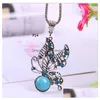 Pendentif Colliers En Gros Tibétain Sier Bijoux En Bk Personnalité Turquoise Sautoirs Collier Européen Creux De Nombreux Styles Pendentifs Dhz7Q