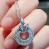 Unique Design Diamond Pendant Real 925 Sterling Silver Charm Party Wedding Pendants Necklace For Women Bridal moissanite Jewelry272b