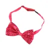 Bow Ties Mens Womens Shiny paljetter Bowtie med justerbar rem för förbundet bowknot slips mode cosplay party dräkt