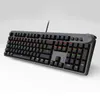 Claviers Clavier mécanique de jeu filaire avec 104 touches rétro-éclairage mixte noir et gris avec boutons multifonctions disposition française US ES RS 230927