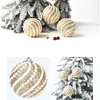 Décoration de fête 6pcs 8cm Boule de Noël Ornements 2023 Arbre suspendu Pendentifs en poudre colorée Sphères pour la maison