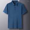 Men's Polos Summer Polo Shirts Luxury Short Sleeve Solid Color Man T-shirts High Quality Business Casual Slim Tees 3XL