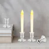 Candle Holders 20 Pcs Electronic Base Bulk Taper Candles Decorative Candlestick Plastic Decorate Nice Fashion Candleholder Creative