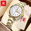 Womens Watches Olevs Wrist Watch Original Luxury For Ladies Waterproof Rostly Steel Quartz Woman Wristwatch Gold Trend 230927