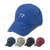 Casquettes de baseball 5 couleurs broderie 77 lavage casquette de baseball vintage chapeau de soleil chapeau de mode pour hommes et femmes x0927