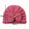 Baby Bow Hat Children's Knitted Hat Caps Winter Warm Baby Newborn Woolen Hat