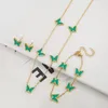 Naszyjnik Ustaw luksusowy design geometryczny motyl 5-kolorowy biżuteria ze stali nierdzewnej Wysokiej jakości prezent dla kobiet