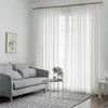 Curtain Thicken White Sheer for Living Room Half Shading Tulle Cortinas Bedroom Kitchen Window Veil Drapery Secret 230927