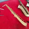 Nouveauté tuyau droit Alto Eb Tune Saxophone en laiton Instrument de musique saxo laque or avec étui embout livraison gratuite