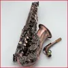 European Retro Professional Alto Saxophone Antique Borsted Craft Deep Engraved Keys Gold-Plated E-Tune Alto Sax Instrument