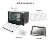 Electric Baking Oven 25L 1500W Kitchen Multifunctional Small Roaster Pizza Bread Toaster Countertop Barbecue Bread Baker