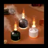 Humidifiers 280Ml Air Purification Humidifier Rechargeable 1200MAh Water Atomizer with Colorful LED Night Light for Bedroom White YQ230927