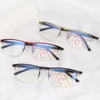 Lunettes de soleil femmes hommes Anti lumière bleue lunettes de lecture bifocale Progressive Protection oculaire presbyte rétro classique lunettes en métal