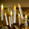 Другие товары для вечеринок Плавающие светодиодные свечи с волшебной палочкой с дистанционным управлением Беспламенная конусная электронная свеча Декор для Хэллоуина 230921