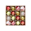 Party Decoration Pack of 16 Shatterproof Red White Green Christmas Bauble Balls Ornament