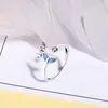 Cluster Anelli Moda Carino Sirena Dimensioni regolabili Lusso Minimalista Argento sterling 925 Per le donne Fascino Gioielleria raffinata Regali