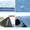 Tapis de bain Tapis de salle de bain moelleux de couleur unie tapis de bain antidérapants paillasson pour toilette tapis de sol absorbant à côté de la baignoire lavabo lavable 230927