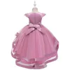 Robes de fille DSP fleur filles élégante princesse longue robe enfant mariage bébé robe de noël robes Infantil 4 6 10 12 ans