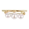 Pearl Fixed Strap Charm Safety Pin Brooch Sweater Cardigan Clip Chain Brooches Jewelry for Women Girl's
